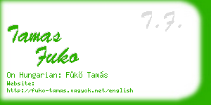 tamas fuko business card